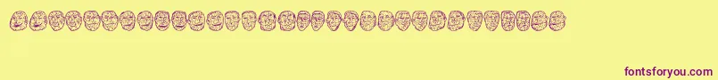 Opa Font – Purple Fonts on Yellow Background