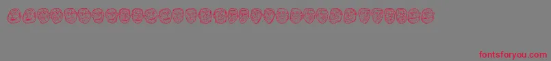 Opa Font – Red Fonts on Gray Background
