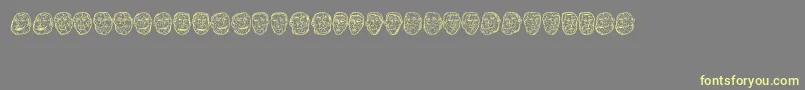 Opa Font – Yellow Fonts on Gray Background