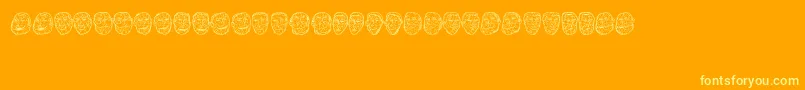 fuente Opa – Fuentes Amarillas Sobre Fondo Naranja