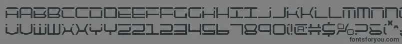 フォントQtech2c – 黒い文字の灰色の背景