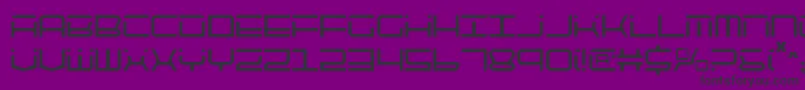 フォントQtech2c – 紫の背景に黒い文字