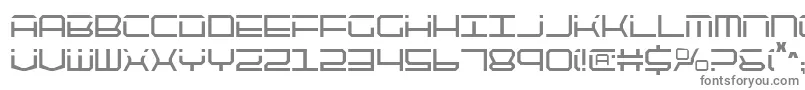 フォントQtech2c – 白い背景に灰色の文字