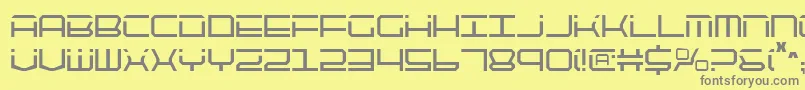 fuente Qtech2c – Fuentes Grises Sobre Fondo Amarillo