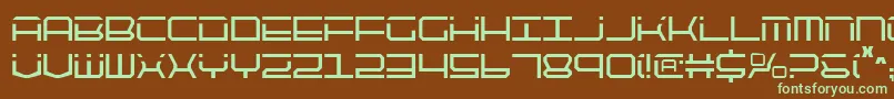 Qtech2c Font – Green Fonts on Brown Background