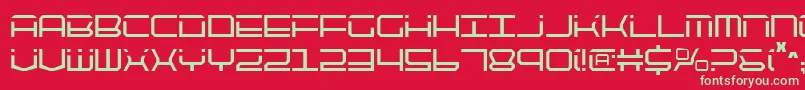 Qtech2c Font – Green Fonts on Red Background