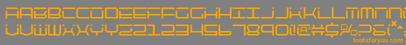 Fonte Qtech2c – fontes laranjas em um fundo cinza