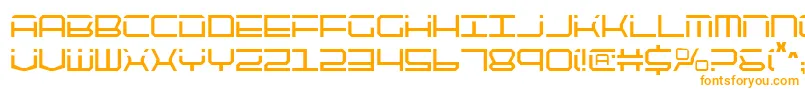 Qtech2c Font – Orange Fonts on White Background