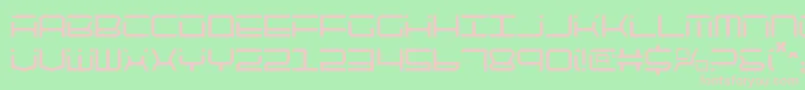 Qtech2c Font – Pink Fonts on Green Background
