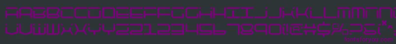 Police Qtech2c – polices violettes sur fond noir