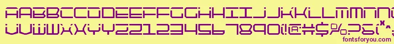fuente Qtech2c – Fuentes Moradas Sobre Fondo Amarillo