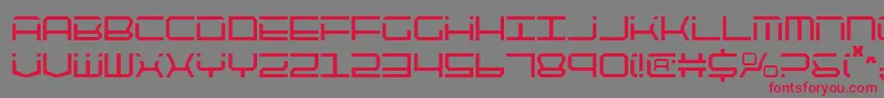 Qtech2c Font – Red Fonts on Gray Background