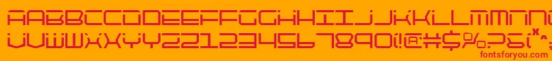 fuente Qtech2c – Fuentes Rojas Sobre Fondo Naranja