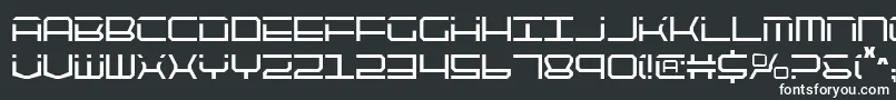 Qtech2c-fontti – valkoiset fontit mustalla taustalla