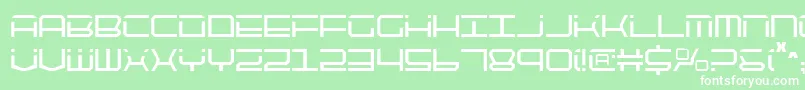 Qtech2c Font – White Fonts on Green Background