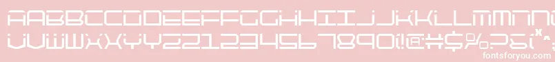 Qtech2c Font – White Fonts on Pink Background