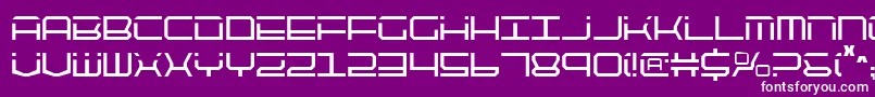 フォントQtech2c – 紫の背景に白い文字