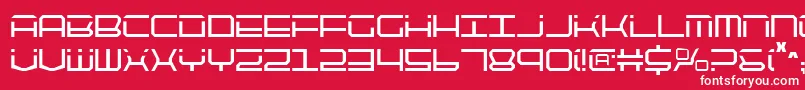 Шрифт Qtech2c – белые шрифты на красном фоне