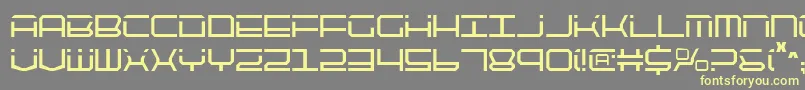 Qtech2c Font – Yellow Fonts on Gray Background