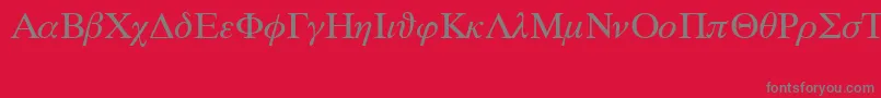 SymbolProportionalBt-Schriftart – Graue Schriften auf rotem Hintergrund