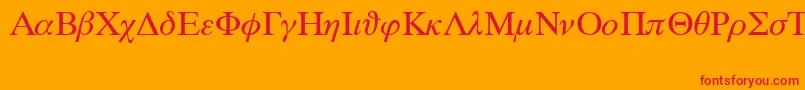 SymbolProportionalBt Font – Red Fonts on Orange Background