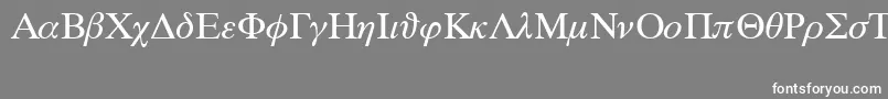 フォントSymbolProportionalBt – 灰色の背景に白い文字