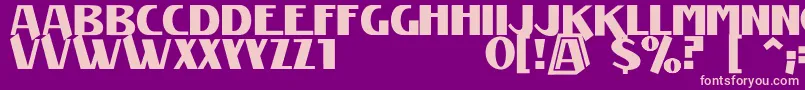 Manifest Font – Pink Fonts on Purple Background