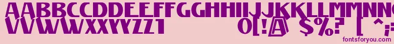 Manifest Font – Purple Fonts on Pink Background