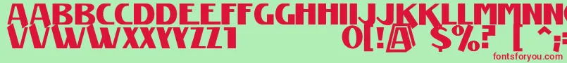 Manifest Font – Red Fonts on Green Background