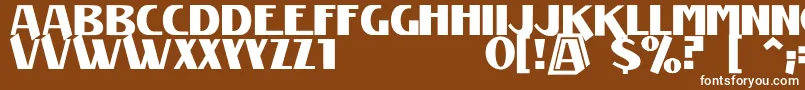 Manifest Font – White Fonts on Brown Background