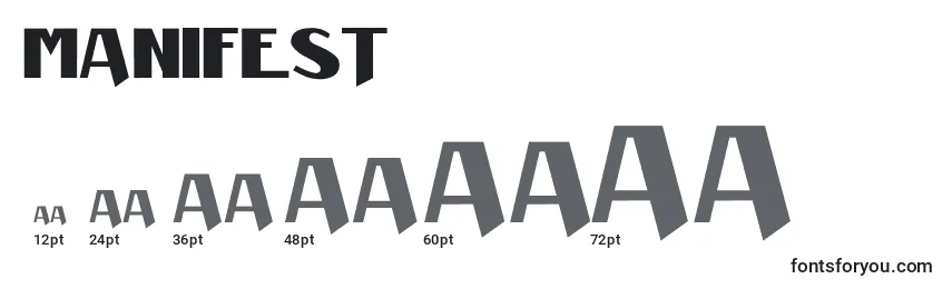 Manifest Font Sizes