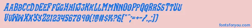 Blackgunkexpandital Font – Blue Fonts on Pink Background