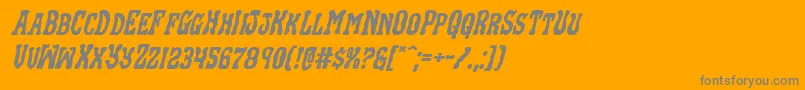 Blackgunkexpandital Font – Gray Fonts on Orange Background