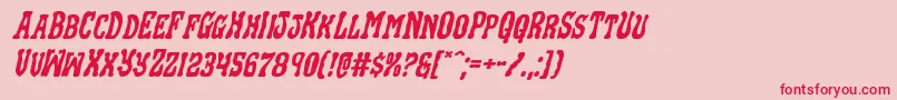 Blackgunkexpandital Font – Red Fonts on Pink Background