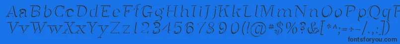 Шрифт Sfphosphorusdihydride – чёрные шрифты на синем фоне