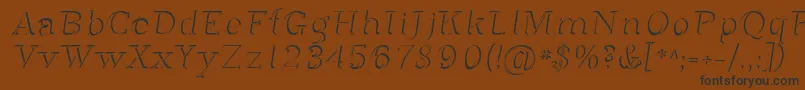 フォントSfphosphorusdihydride – 黒い文字が茶色の背景にあります