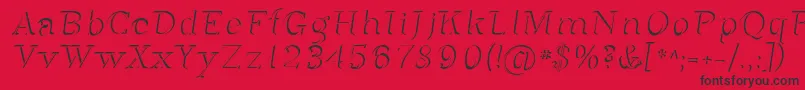 Sfphosphorusdihydride Font – Black Fonts on Red Background