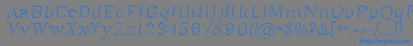 Sfphosphorusdihydride Font – Blue Fonts on Gray Background