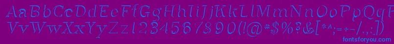 Sfphosphorusdihydride Font – Blue Fonts on Purple Background