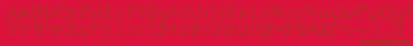 Sfphosphorusdihydride Font – Brown Fonts on Red Background