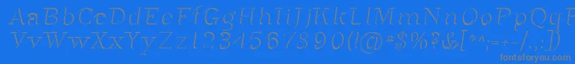 フォントSfphosphorusdihydride – 青い背景に灰色の文字