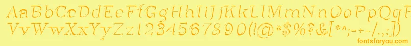 Sfphosphorusdihydride Font – Orange Fonts on Yellow Background