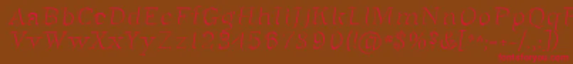 Sfphosphorusdihydride Font – Red Fonts on Brown Background