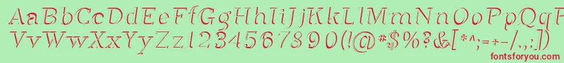 Sfphosphorusdihydride Font – Red Fonts on Green Background