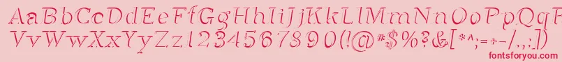 Sfphosphorusdihydride-Schriftart – Rote Schriften auf rosa Hintergrund