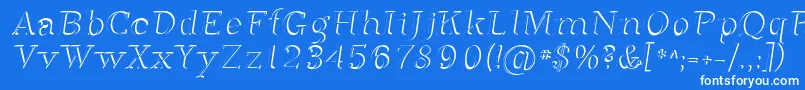 フォントSfphosphorusdihydride – 青い背景に白い文字