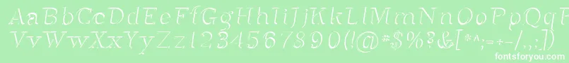 Sfphosphorusdihydride Font – White Fonts on Green Background