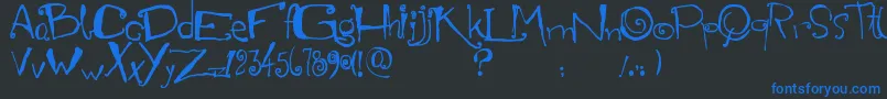 Marianapeluso Font – Blue Fonts on Black Background