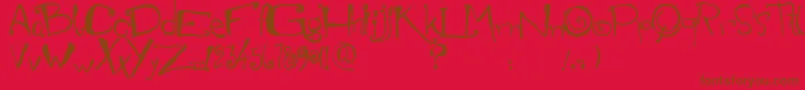 Marianapeluso Font – Brown Fonts on Red Background