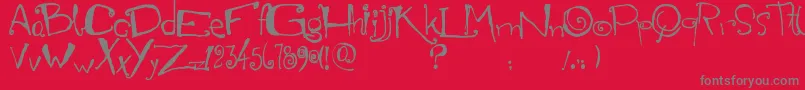 Marianapeluso Font – Gray Fonts on Red Background